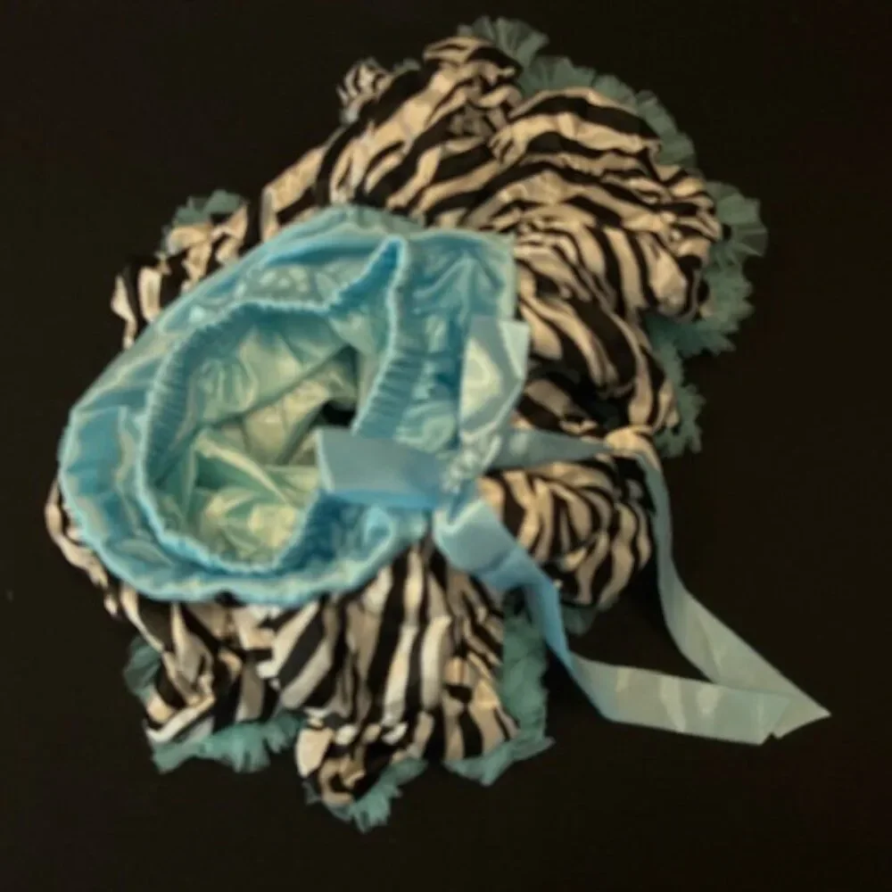 Aqua Zebra 2nd Birthday Girl Petti Outfit  2BDAYPS  2T-3T (80)  NWT Boutique